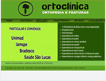 Tablet Screenshot of ortoclinicabauru.com.br